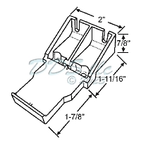 Silverline Sliding Door Fixed Panel Clip 16-594LW 1
