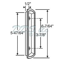 PGT White Interior Recessed Handle Dummy 16-713w 1