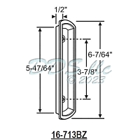 PGT Bronze Interior Recessed Handle Dummy 16-713BZ 1