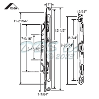 Roto Sliding Door Mortise 2 Point Lock 16-864-CT 1