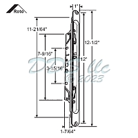 Roto Sliding Door Mortise 2 Point Lock 16-864X-CT 1
