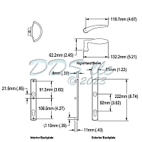 Hoppe Rodos M1603/216N Active Door Handle Set 2111118 2