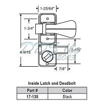 Inside Latch-Deadbolt 17-135 1