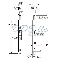 Slide Lock Flush Bolt 19-479PB 2