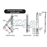 Truth 10&quot; Support Arm .235 Brackets 28-10-7-07