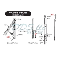 Truth 12&quot; Support Arm .235 Brackets 28-12-7-07