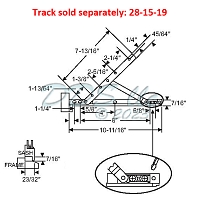 Truth High Performance Casement Hinge Arm LL-UR 28-15-17 1