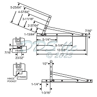 Truth 14.12 Egress Window Hinge 28-15-42SS 1