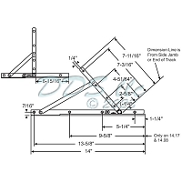 Truth LL-UR Casement Window Hinge 14 Inch 28-15-1 2