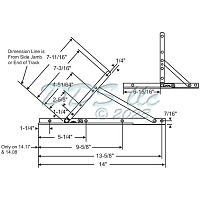 Truth UL-LR Casement Window Hinge 14 Inch 28-15-50 2