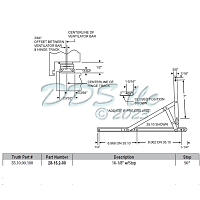 Truth 16-1/8" Egress 4-Bar Anderberg Window Hinge 28-16.2-00 1