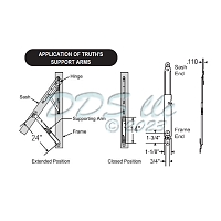 Truth 24 inch Support Arm .110 Brackets 28-24-7-01