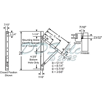 26 inch RH Truth Awning Hinge 28-26-14RH 1