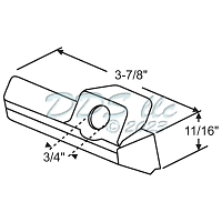 Replacement Pella Window Operator Square Cover 36-201RHWR 1