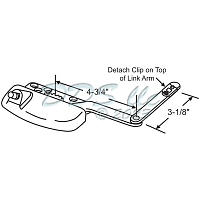 Truth Sill Mounted Casement Window Operator White 36-296-3E 1