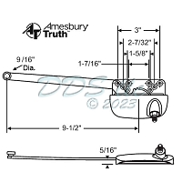 Sill Mounted Casement Operator 36-331-3E 1