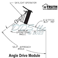 Truth Skylight Operator Angle Drive 36-342-3 2