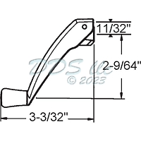 Truth Folding Crank Handle White 37-109FH-3 1