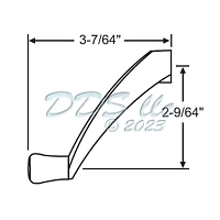 Truth Contour Crank Handle New Gold 37-150-87 1
