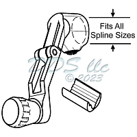 Universal Folding Handle White 37-165U-3 1