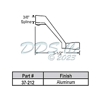 Casement Window Crank Handle 3/8 Inch Spline 37-212 1