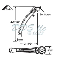 Roto X-Drive Folding Handle 37-224AD 1