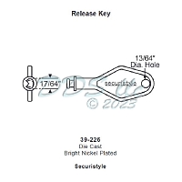 Securistyle Window Release Key 39-226 1