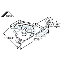 Roto Window Sash Bracket LH 39-700
