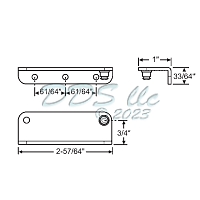 Ashland Window Operator Bracket LH 39-900LH 1
