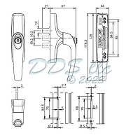 Tilt and Turn Handle Keyed 40-1000K 2