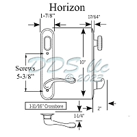 Trilennium Horizon Swing Door Handle Set 55-112VBZ 1