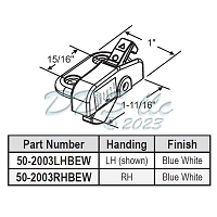 Plastic Dual Action Window Ventlock White 50-2003LHBEW 1