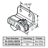 Plastic Dual Action Window Ventlock White 50-2005LHBEW 1