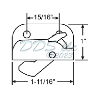 Plastic Single Action Window Ventlock White 50-2008EW 1
