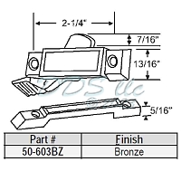 Sweep and Sash Lock Bronze 50-603BZ 1