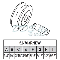 Sliding Window Wheels 52-703RNEW Sliding Window Wheels 52-703RNEW