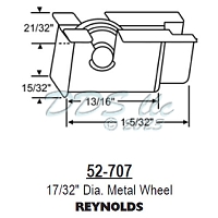 Reynolds Sliding Window Roller 52-707 1