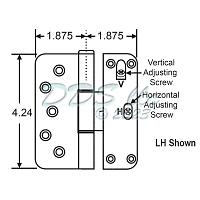 Truth Adjustable Door Hinge LH Seacoast 56-147SCLH 1