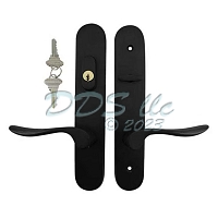 Marvin Hinged Door Active Handle Set Black 55-188BK