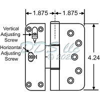 Truth Adjustable Door Hinge RH Black 56-147BORH 1
