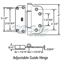 Columbus Adjustable Guide Hinge 56-223B 1