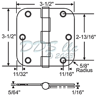 Butt Hinge Removable Pin 56-262snk 1