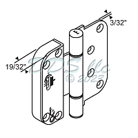 Amesbury Truth Adjustable Door Hinge Black 56-440B 2