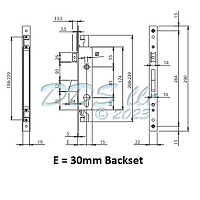 ISEO Electa Lockset 56-578-30 1