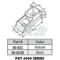 PGT 4000 Series Window Sash Guide Black 60-633B 1