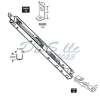 26E Ribbed Inverted Window Balance 64-841-26E-19BD 1