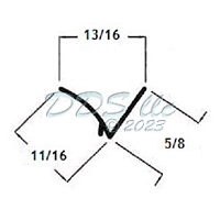 Alenco Window Snap In Vinyl Glazing Bead 65-190W 1