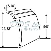Snap In Vinyl Glazing Bead 65-213W 1