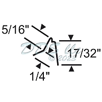Snap In Vinyl Glazing Bead 65-313W