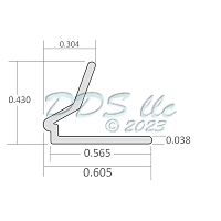 PGT Window Vinyl Glazing Bead 65-706W
